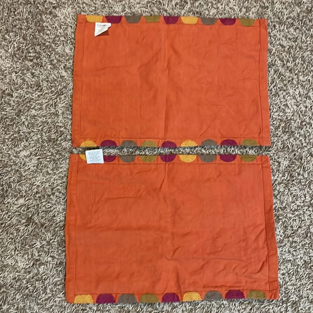 Crate & Barrel Avanti Placemat - Orange - Set of 2